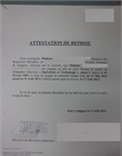 Attestation de reprise de service